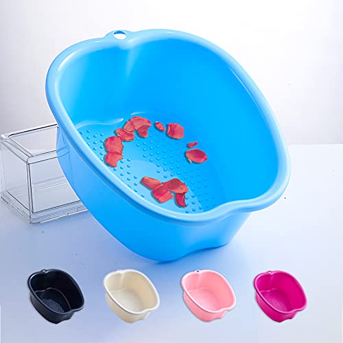 Cuenco de SPA Grande para Baño de Pies, Lavabo para Pies de Plástico Resistente Grueso para Pedicura Relajación Desintoxicación y Masaje, Remojar Tus Pies, Uñas de Pies y Tobillos (Blue)