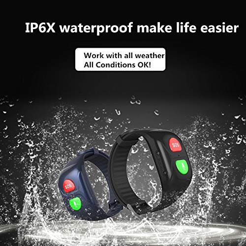 cuidado parental a prueba de agua sos grande cuidado de anciano reloj GPS pulseras gps brazalete monitor de salud de cuidado de ancianos marcador llamada de emergencia