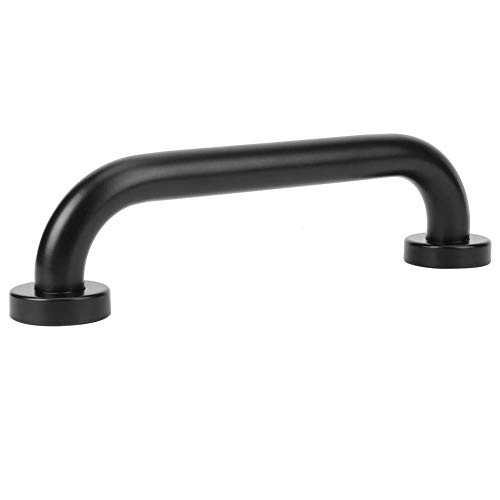 Cyrank Barra de Agarre de Seguridad para Ducha Barras de Apoyo para Ducha de baño de para discapacitados de Aluminio Negro Barra de Equilibrio de baño Soporte de riel de Mano para Ancianos 30cm