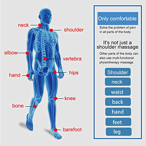 DEHOAD Máquina de Ondas de Choque extracorpórea Masajista Muscular Profundo para aliviar el Dolor, Instrumento de Fisioterapia portátil anticelulítico con 7 Cabezales de Masaje