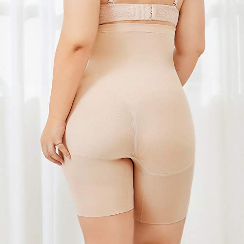 DELIMIRA Faja Reductora Ropa Interior Cintura Alta Pantalones Moldeadores para Mujer Beige 40