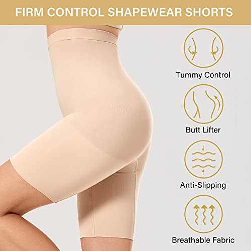 DELIMIRA Faja Reductora Ropa Interior Cintura Alta Pantalones Moldeadores para Mujer Beige 40