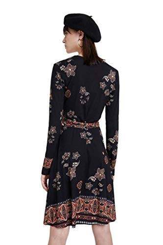 Desigual Vest_Singapur Vestido Casual, Negro, XXL para Mujer