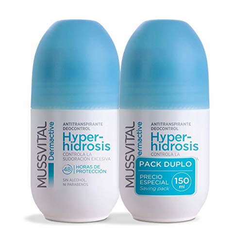 Desodorante Mussvital Dermactive Hyperhidrosis Pack 2 Uds x75ml. Roll-on