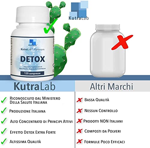 Detox Platinum KutraLab | Quema Grasas Adelgazante Muy Rápido Y Efectivo Para Mujer | Con Nopal Y Cardo Mariano | Potentes Cápsulas Quemagrasas Para Retención De Líquidos Y Vientre Plano