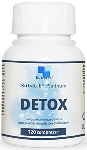 Detox Platinum KutraLab | Quema Grasas Adelgazante Muy Rápido Y Efectivo Para Mujer | Con Nopal Y Cardo Mariano | Potentes Cápsulas Quemagrasas Para Retención De Líquidos Y Vientre Plano