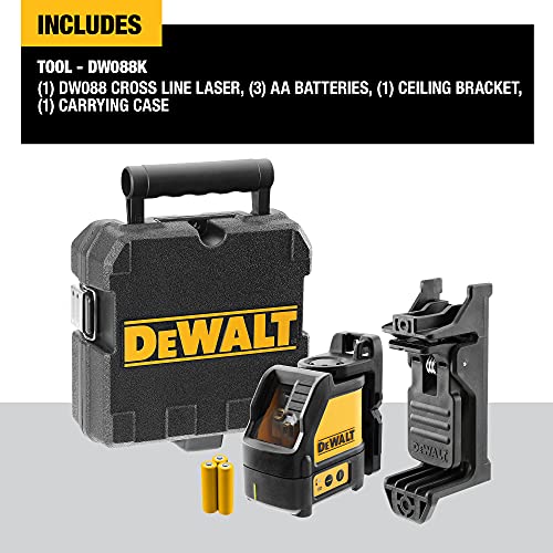 DEWALT DW088K-XJ - Láser autonivelante (2 líneas en cruz, horizontal y vertical)