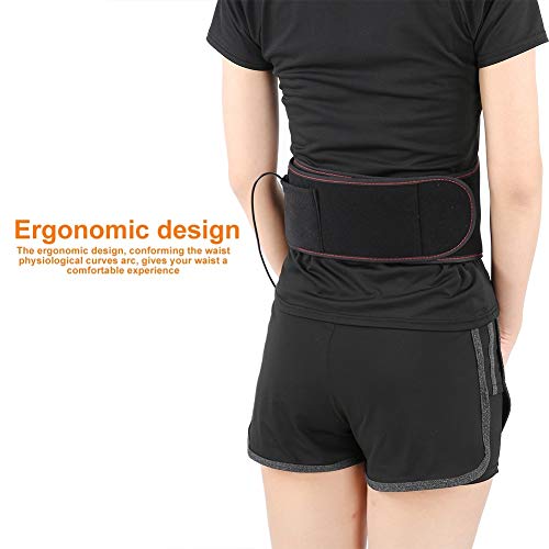 DEWIN Gua Sha Cinturon Lumbar,Cinturón de Soporte Trasero USB, Almohadilla Térmica para la Cintura, Aparato de Frio Caliente,Equipo Lumbar para Aliviar el Dolor Cuidado de la Cintura