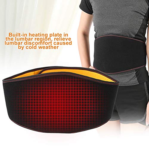 DEWIN Gua Sha Cinturon Lumbar,Cinturón de Soporte Trasero USB, Almohadilla Térmica para la Cintura, Aparato de Frio Caliente,Equipo Lumbar para Aliviar el Dolor Cuidado de la Cintura