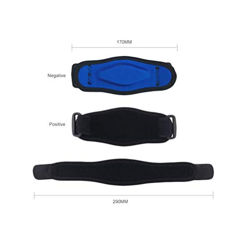 Dirgee 2pc Sport Codel Pads Doble Hebilla Ajustable Codo Brace for el Baloncesto Deportivo Bádminton Tenis (Azul)