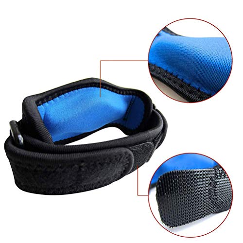 Dirgee 2pc Sport Codel Pads Doble Hebilla Ajustable Codo Brace for el Baloncesto Deportivo Bádminton Tenis (Azul)