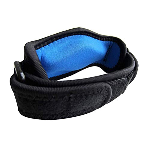 Dirgee 2pc Sport Codel Pads Doble Hebilla Ajustable Codo Brace for el Baloncesto Deportivo Bádminton Tenis (Azul)