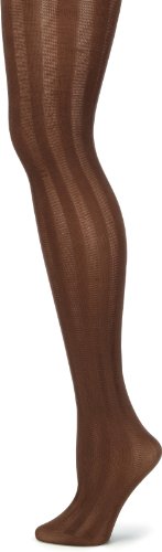 disée Damen Feinstrumpfhose mit dezentem Streifenmuster, Gr. 44/46, Braun (african brown - 847)