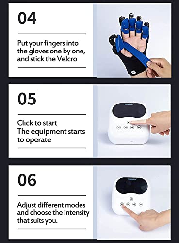 Dispositivo Eléctrico De Entrenamiento De Manos con Dedos, Guantes De Robot De Rehabilitación De Entrenamiento De Manos, para Pacientes con Hemiplejia por Accidente Cerebrovascular