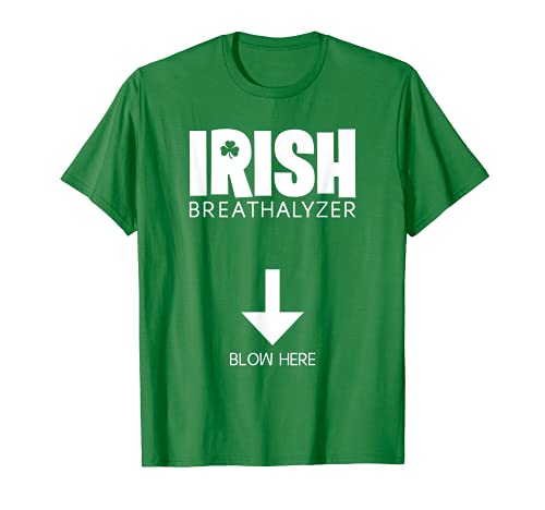 Divertido Día de San Patricio Irlandés Alcoholímetro para hombre fiesta Camiseta