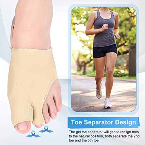 DOACT Corrector Juanetes, Correctores Juanetes Alisadores Dedo Del Pie Separar Los Dedos de Los Pies, Adecuados Para Hallux Valgus, el Diseño Unico de la Correa Del Talón Evita Que se Caiga Tamaño L