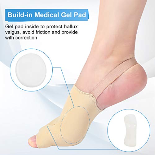 DOACT Corrector Juanetes, Correctores Juanetes Alisadores Dedo Del Pie Separar Los Dedos de Los Pies, Adecuados Para Hallux Valgus, el Diseño Unico de la Correa Del Talón Evita Que se Caiga Tamaño L