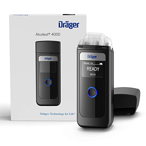 Dräger Alcotest 4000 | Alcoholímetro Digital Profesional confiable| Probador portátil de Alcohol multilingüe y Recargable | Medidor Oficial de policía