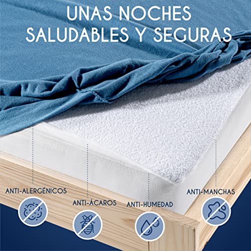 Dreamzie Funda Colchon Cuna 70 x 140 cm Impermeable Protector Colchon Oeko-Tex® Hipoalergénico, Anti-Bacteriano, Anti-Acaros - Made in EU