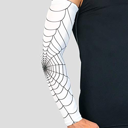 Dswe Manga de Codo Protectora de Tela de araña Profesional Mangas calentadoras de Codo Antideslizantes para Deportes al Aire Libre Correr Ciclismo