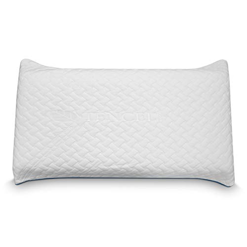 Duérmete Online Almohada Viscoelástica Nature Tencel | Máximo Confort y Excelente Adaptabilidad | Funda Lavable Termorreguladora, Anti-ácaros e Hipoalergénica, 105x40 cm