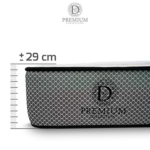 Duérmete Online Premium Colchón Viscoelástico Mikonos | Adaptabilidad y Confort | Altura 29cm | Tejido Termorregulador, Blanco, 150x200