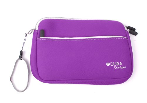 DURAGADGET Estuche De Neopreno Morado para Guardar Sus Accesorios Médicos (Estetoscopio/Tensiómetro) + Correa De Mano