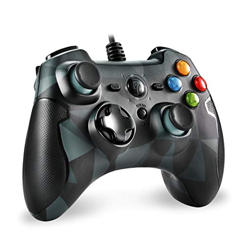 EasySMX Mandos PC, [Regalos Navidad] Mandos PS3, Gamepad PC Alámbrico, Controlador PC, Controller PS3, Joystick PC con Doble Vibración, Turbo y Trigger para Windows11/10/8.1/8/7/XP/Vista/Android/PS3