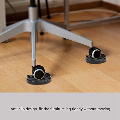 Ebtools - Elevadores para Muebles, 8 Unidades, de Plástico, con Ranuras Múltiples, Elevadores para Patas de Muebles, Antideslizantes, para Mesa de Escritorio, Sofá Y Cama (Negro)