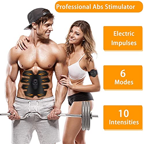 Electroestimulador Muscular Abdominales Entrenamiento Muscular Máquina stimulación Muscular eléctrica EMS Eléctrico Estimulador Muscular Muscle Building y quemagrasas máquina de Entrenamiento