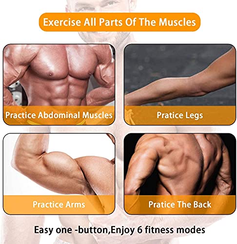 Electroestimulador Muscular Abdominales Entrenamiento Muscular Máquina stimulación Muscular eléctrica EMS Eléctrico Estimulador Muscular Muscle Building y quemagrasas máquina de Entrenamiento