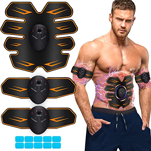 Electroestimulador Muscular Abdominales Entrenamiento Muscular Máquina stimulación Muscular eléctrica EMS Eléctrico Estimulador Muscular Muscle Building y quemagrasas máquina de Entrenamiento