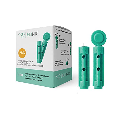 Elinic Lancetas Estériles Compatibles 28G 100 unidades