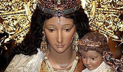 EMPATHY JEWELS Medalla Virgen de los Desamparados en Plata de Ley, Nuestra Cheperudeta Colgante de 33 milimetros