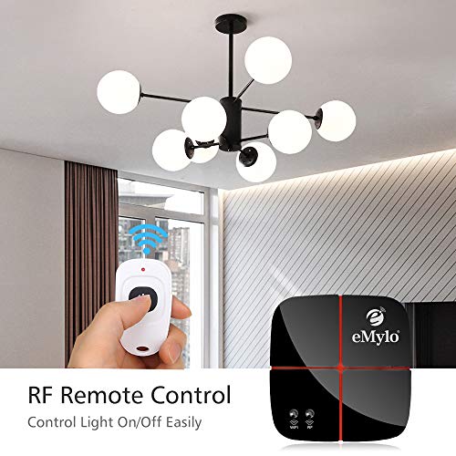 eMylo Smart Wifi Interruptor RF Módulo de relé inalámbrico Control remoto Interruptores de luz 1 canal 220V Controlador temporizador 433Mhz 110V Soporte Alexa/Google Home a través de IOS Android