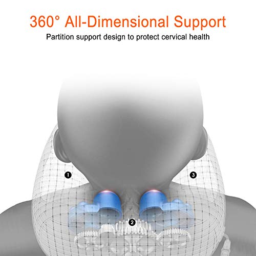 Ergocar Almohada de Masaje Masajeador de Cuello Masajeador Cervical Alivio del Dolor Muscular Almohada de Masaje en Forma de U para El Hogar y la Oficina (Marrón)