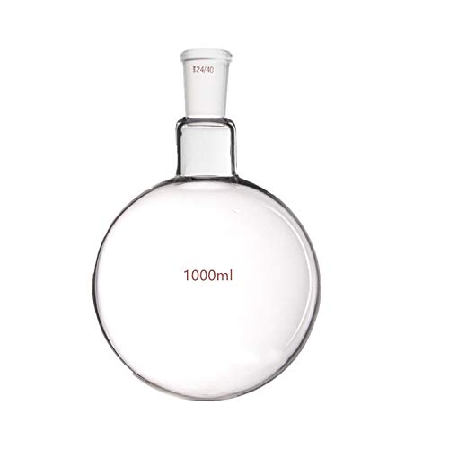 ESUHUANG Destilación Aparato de destilación 1000 ml de Cristal, Vidrio borosilicato, 24/40, Aspiradora Nuevo Laboratorio Destilar cristalería Kit (Size : 1000ml)