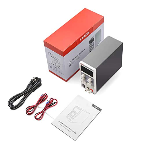 Eventek Fuentes de Alimentacion Regulables, Fuente de Alimentación de Laboratorio DC 0-30V / 0-10A Regulable Digital Ajustable Transformador, para Laboratorio, Reparación General