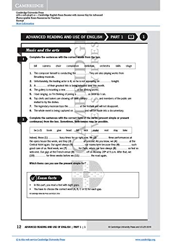 Exam Booster for Advanced. Self-study Edition. Book with Answer Key and Audio.