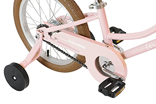 FabricBike Kids - Bicicleta con Pedales para niño y niña, Ruedines de Entrenamiento Desmontables, Frenos, Ruedas 12 y 16 Pulgadas, 4 Colores (Classic Pink, 16": 3-7 Años (Estatura 96cm - 120cm)