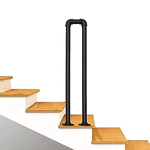 FAFZ Pasamanos para Escaleras, Barandilla, para Interiores Y Exteriores, Escaleras, Balcón, Balaustrada, Baranda De Hierro Antideslizante para Cubierta De Porche Tipo Loft, Redondo (Size : 35cm)