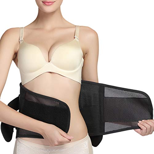 Faja de espalda ULTRA LIGERA - Apoyo lumbar / para la postura - Tejido transpirable para el ejercicio - Compresión adaptable - Marca Neotech Care (Talla XL)