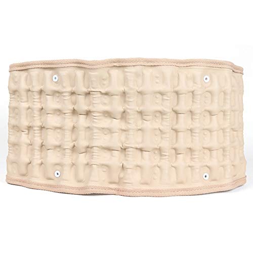 Faja Lumbar para Espalda, Cinturón de alivio de la presión de la espalda en fisio, correas hinchables de apoyo lumbar de cintura baja, facilidad espasmos musculares (Color : Khaki)