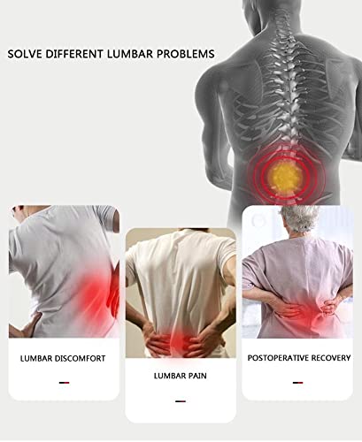 Faja Lumbar para Hombre y Mujer, Lumbar para la Espalda para Aliviar el Dolor de la Parte Baja de la Espalda - adecuado para circunferencia de cintura 35 "-38"