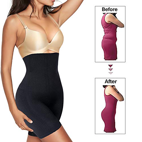 Faja Pantalón Shapewear Lenceria Braguita Moldeadora Mujer Faja Reductora Sin Costura Braga Body Shaper Cintura Moldeador Abdomen Ropa Moldeadora Mujer(Negro, M/L)