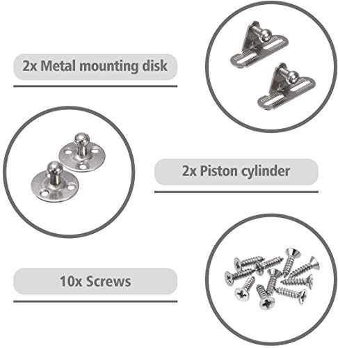 FANDE Hidraulico Amortiguador de Gas,Resorte de Gas Mueble, para Puertas Armario Muebles de Cocina Elevación Neumática Lid Stay Apertura Suave Bisagra Paquete de 4.