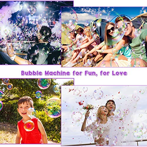 Fansteck Maquina Espuma, Burbujas de Jabon, Pomperos Boda, Maquina Burbujas, Pompas Jabon Niños, 25W 1L Motor Silencioso para Niños Fiestas Discoteca Cumpleaños Bodas Juegos de Interior y Aire Libre