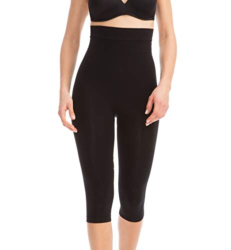 Farmacell 323 (Negro, M/L) Pantalon hasta la Pantorrilla con Talle Alto, Moldeador, Anti-Celulitis y con Efecto Push-up