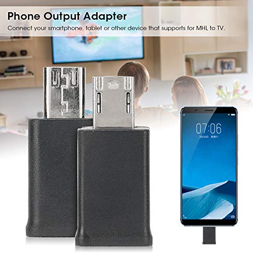 fasient Adaptador de Alta definición Salida de teléfono Adaptador de Alta definición, Adaptador de Salida de teléfono, Dispositivo Equipado con Micro USB a HDMI