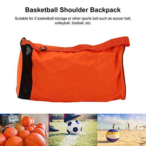 FEBT Bolsa de Transporte de Baloncesto, Bolsa Deportiva Gym, Tela Oxford Impermeable con Posición de Bola Doble con Correa para el Hombro para Deportes Al Aire Libre